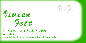 vivien fett business card